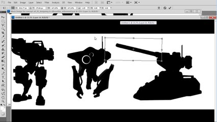 Designing a Mech Weapon in Photoshop Using the smudge tool