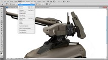 Designing a Mech Weapon in Photoshop Adding small painted details