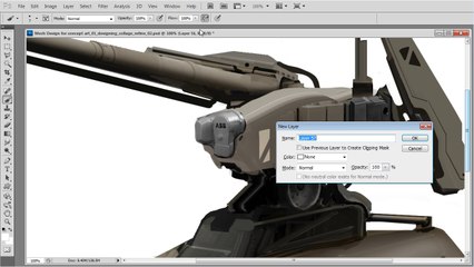Designing a Mech Weapon in Photoshop Cleaning up our design