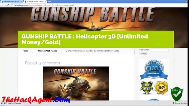 GUNSHIP BATTLE Helicopter 3D Android iOS Hack Cheats [July 2014] Unlimited Money/Gold