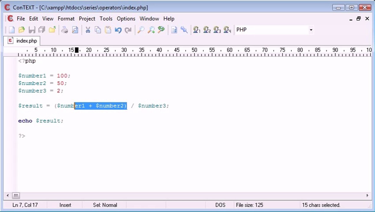 Beginner PHP Tutorial - 22 - Arithmetic Operators
