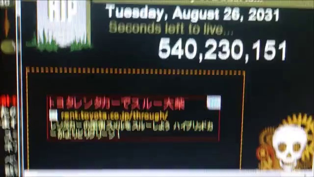 『The Death Clock』ってサイトで、私の死ぬ日を調べました