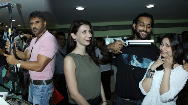 Desi Kattey Promotion @ Savarkar Rifle Club | Suniel Shetty, Akhil Kapur & Sasha Agha !