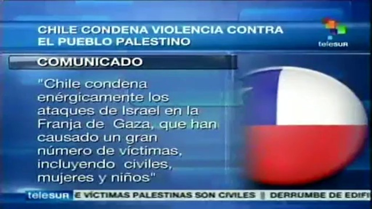 Chile condena los ataques de Israel en la Franja de Gaza