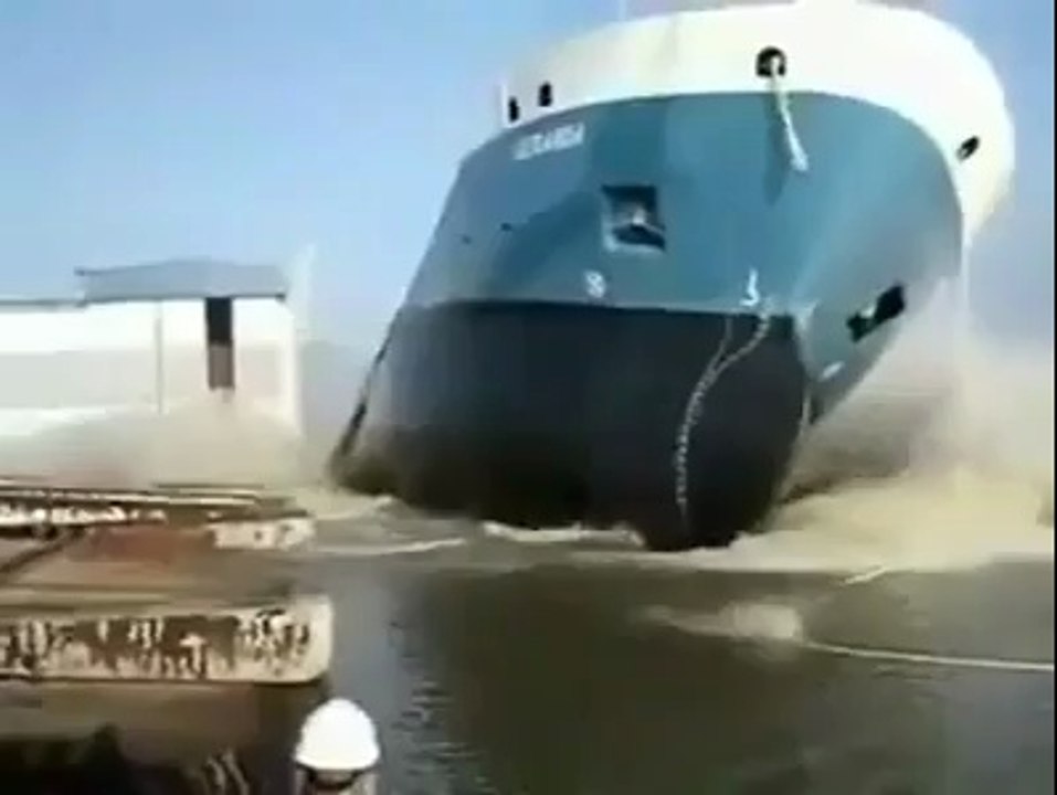 Ship Launch in Sea