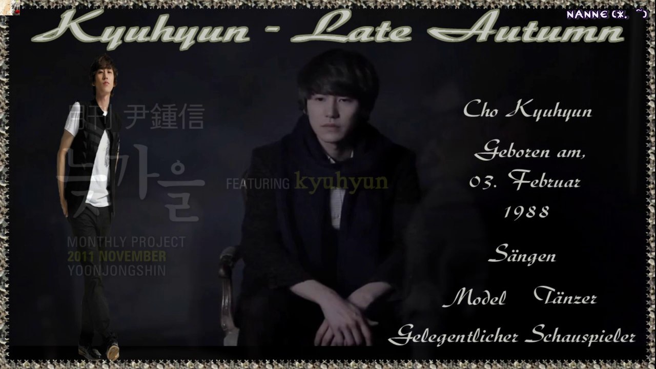 Yoon Jong Shin ft. Kyuhyun of Super Junior - Late Autumn MV k-pop [german sub]