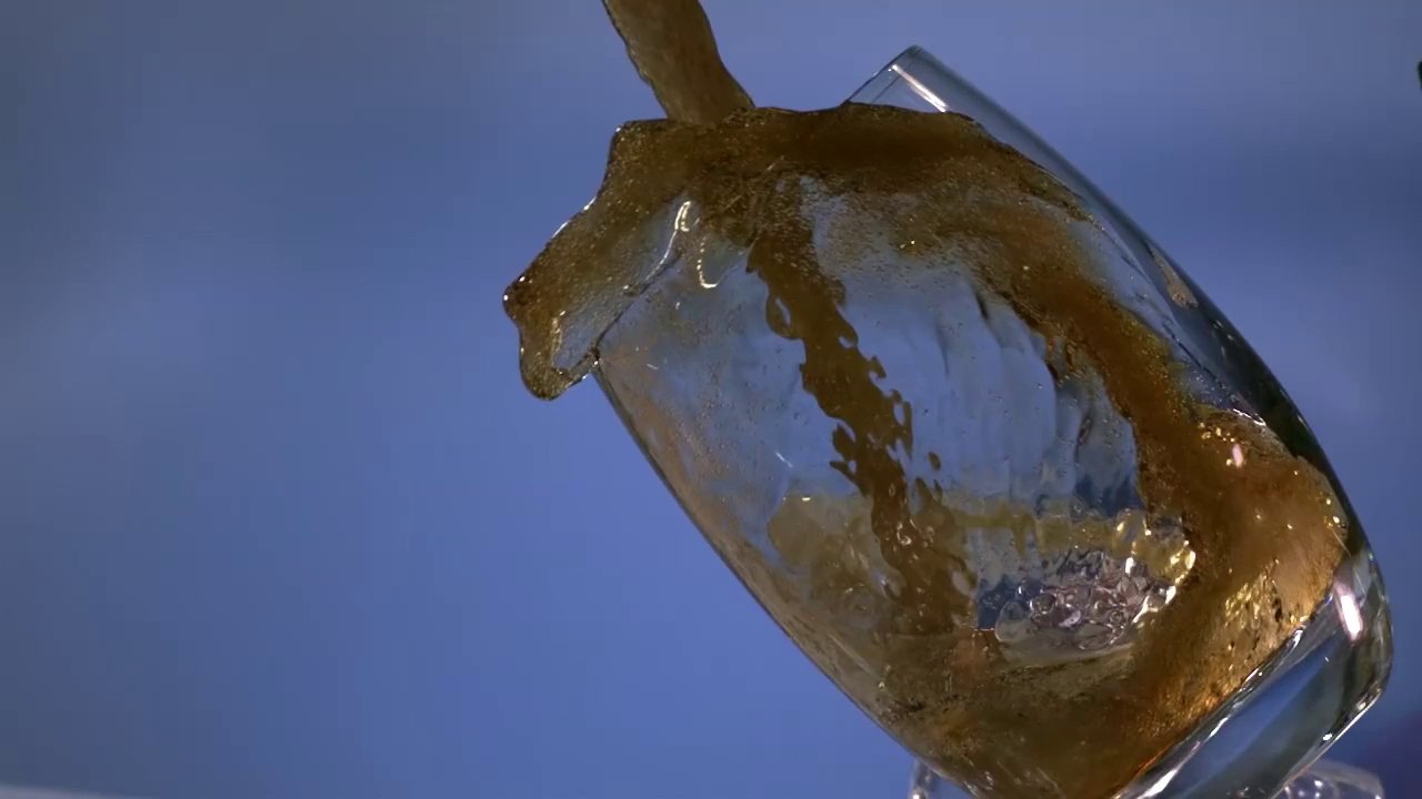 Slow motion Soda drops