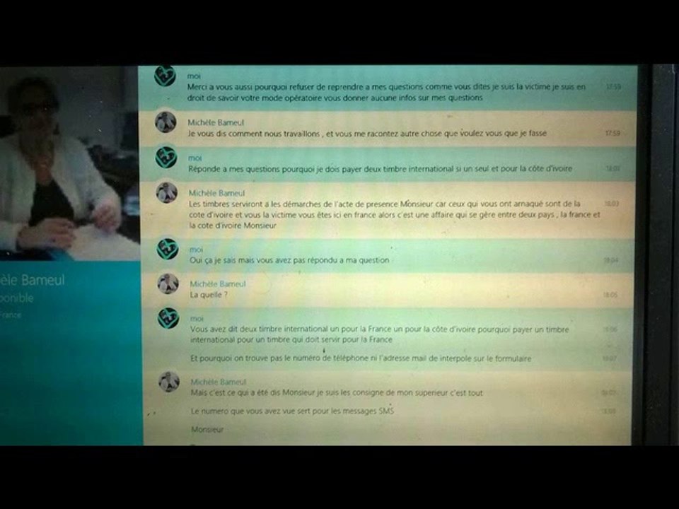 escroc du net christelle kadet gnagno carmen viber 0022509789823