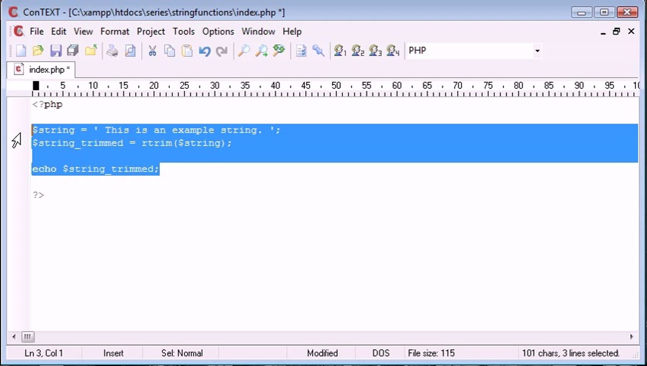 Beginner PHP Tutorial - 37 - String Functions Part 4