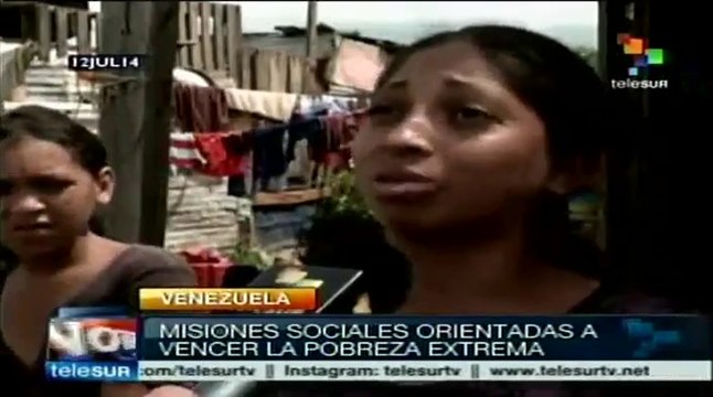 Gobierno venezolano abate la pobreza extrema con programas sociales