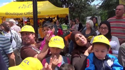 Les enfants sur la ligne d'arrivée à Mulhouse