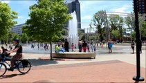 Scioto Mile Fountain at Bicentennial Park in downtown Columbus Ohio