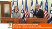 US Secretary of State Hillary Clinton meets Israeli PM Netanyahu for a press conference in Jerusalem