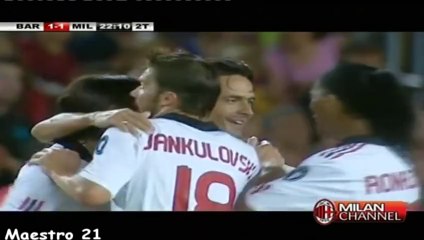 Super Pippo inzaghi Goal on Barcelona - 25 08 2010