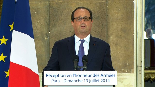 Aux représentants de nos armées, j'exprime la reconnaissance de la Nation