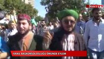 İsrail konsolosluğuna yumurtalı protesto