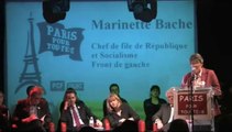 Marinette Bache au meeting de lancement de la campagne PCF/Front de Gauche aux élections municipales à Paris