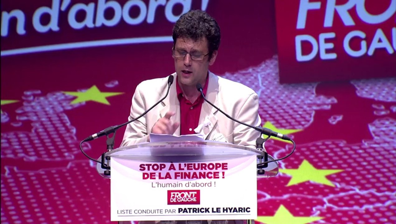 Michel Jallamion au meeting du Cirque d'Hiver