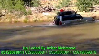 Nissan Patrol floats down river  WTF  Skill or stupidity