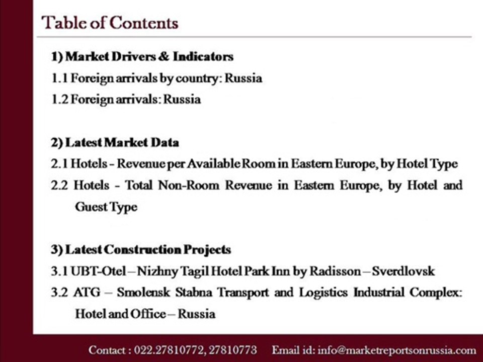 Russia Hotels Market Update