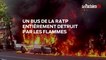 Un bus de la RATP entièrement détruit par les flammes