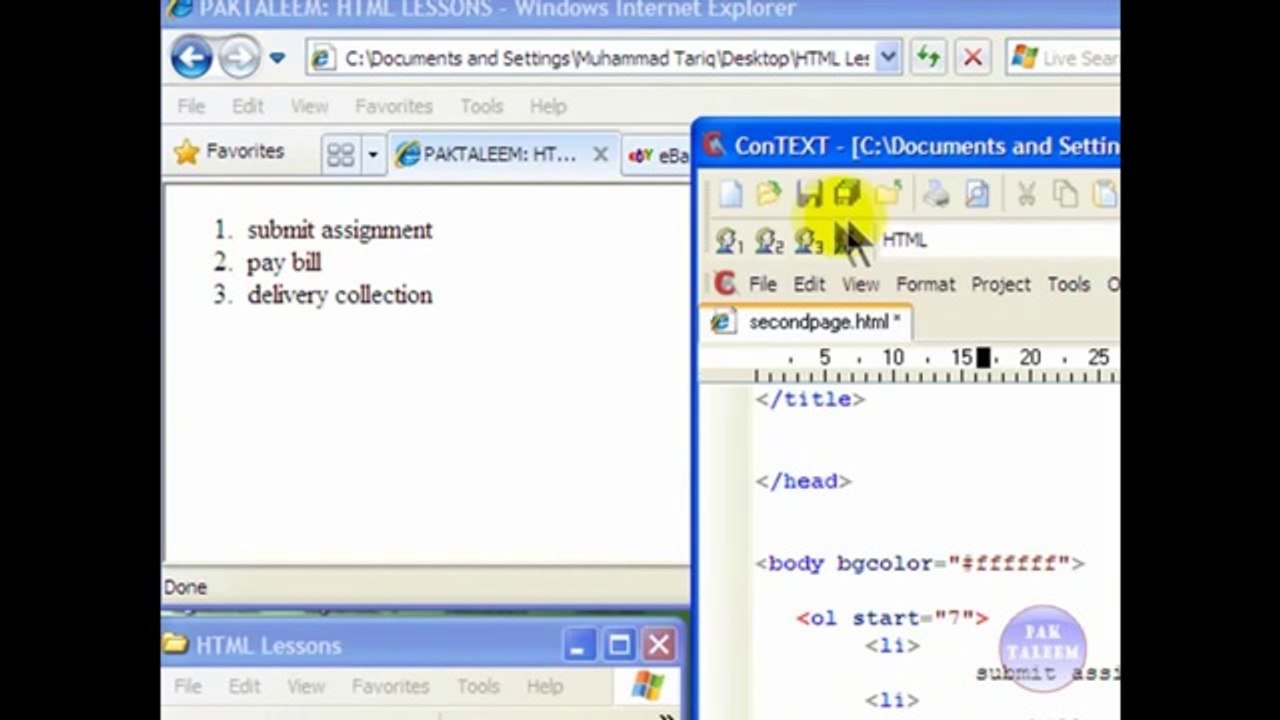 ▶ urdu tutorials html 7