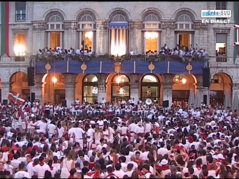 la soirée d'ouverture des Fêtes de Bayonne en live vidéo