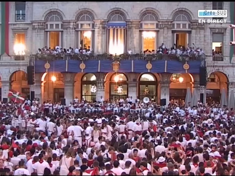la soirée d'ouverture des Fêtes de Bayonne en live vidéo