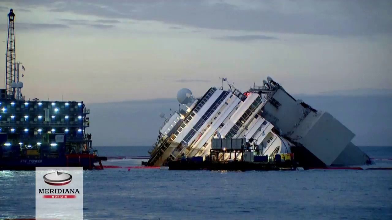 Costa Concordia, le operazioni in Time Laps