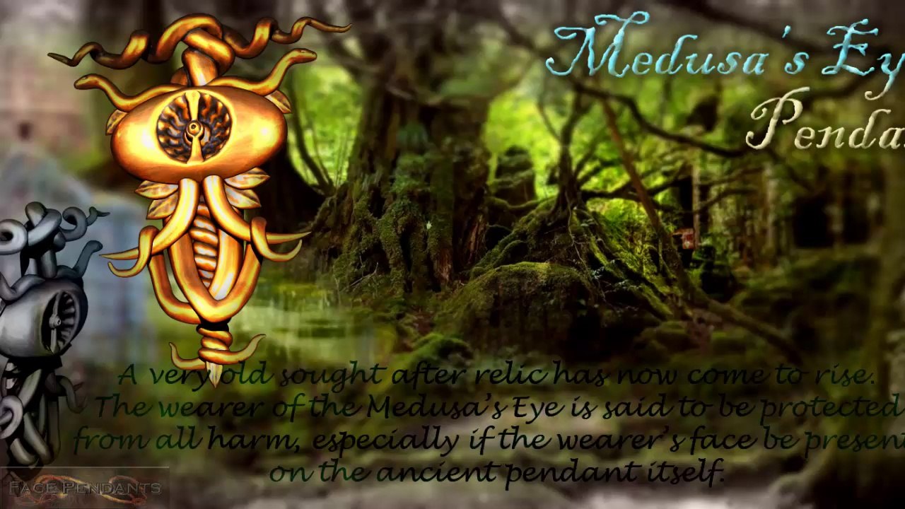 Medusa's Eye pendant by Face Pendants turn view.