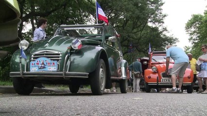 Legendary Citroen 2CVs hit New York streets