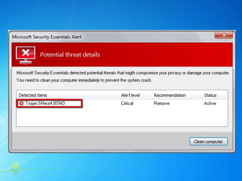 Trojan Horse SHeur4.BSNO Virus Removal Guide