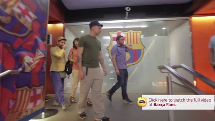 Calle 13 visita el Camp Nou