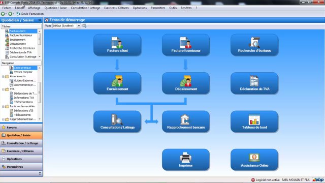 EBP Compta pratic 2014 : Ergonomie et navigation