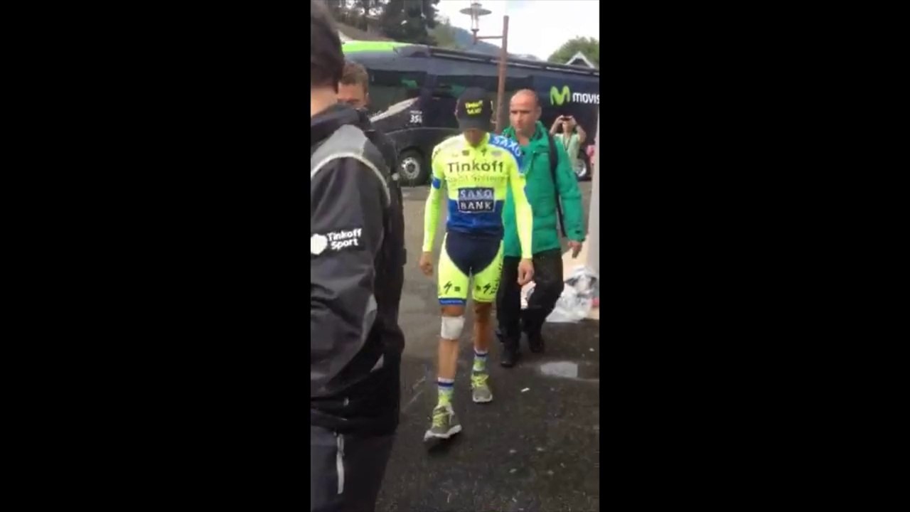 Abandon Alberto Contador Tour de France 2014.