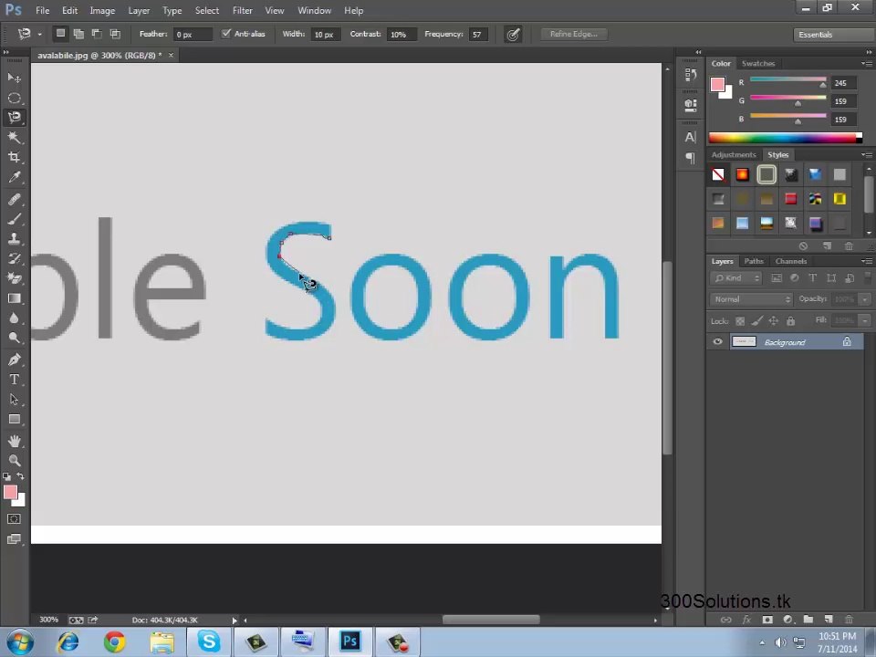 Adobe Photoshop beginners tutorial part 3 - Selection tool