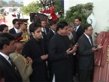 Arrival Of Phalestanian President At Awan-e-sadar Bilawal Bhutto Zardari also present