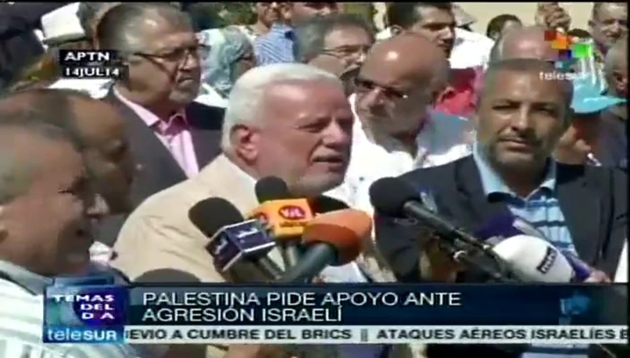 Palestina pide apoyo internacional para detener bombardeos