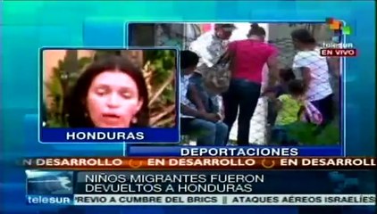 Retornan a Honduras grupo de 13 madres y 29 niños migrantes