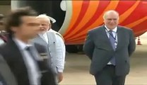 PM Narendra Modi arrives at Fortaleza in Brazil for BRICS summit 2014