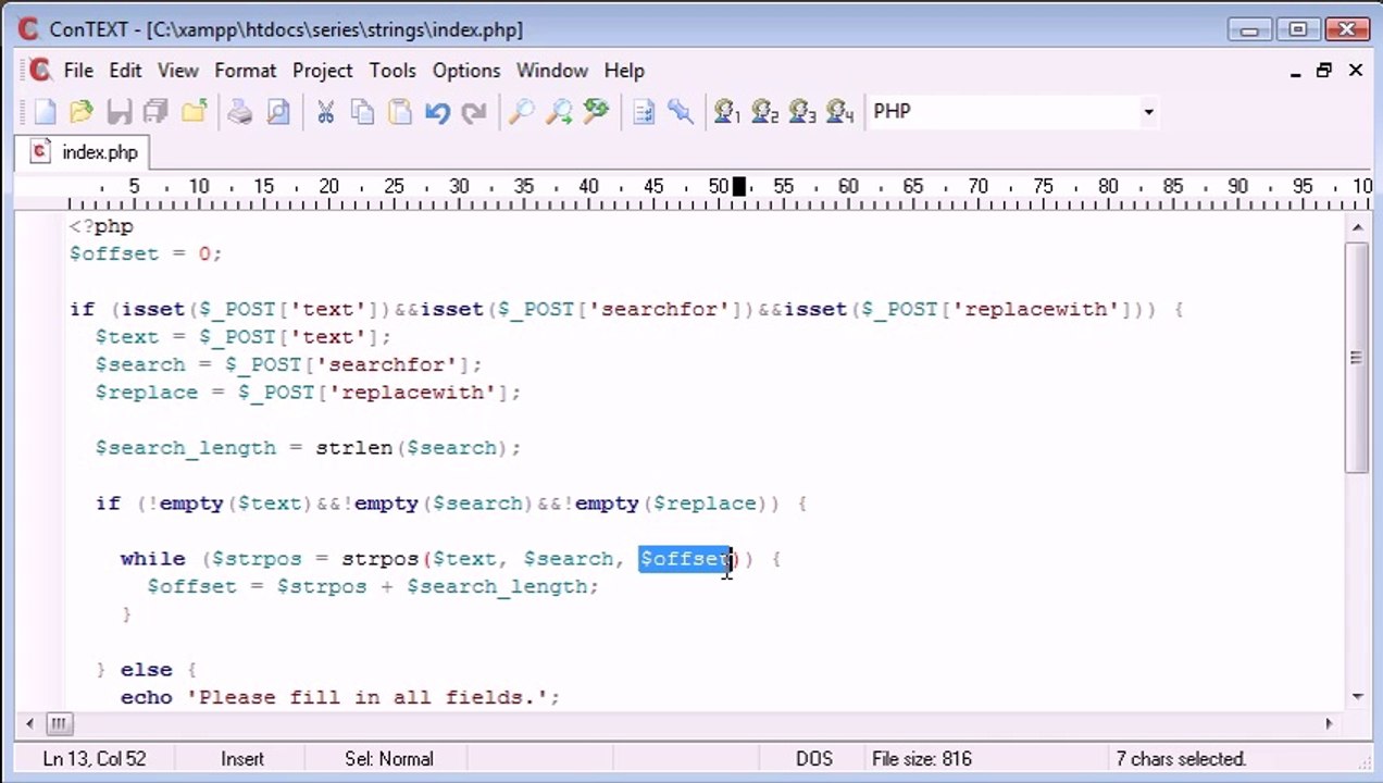 Beginner PHP Tutorial - 56 - Creating a Find and Replace Application Part 3