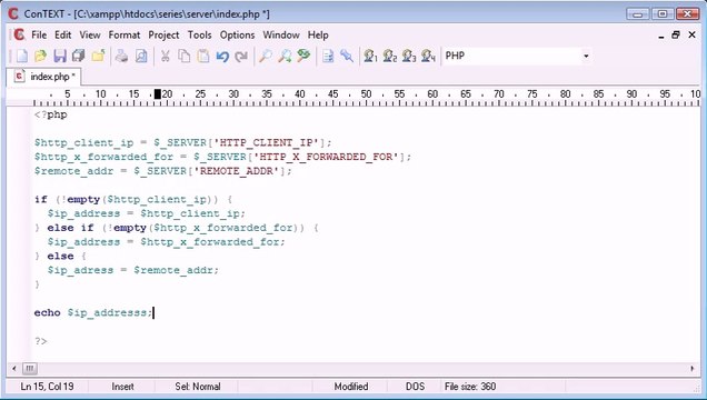 Beginner PHP Tutorial - 66 - Better Way to Get Visitors IP Address