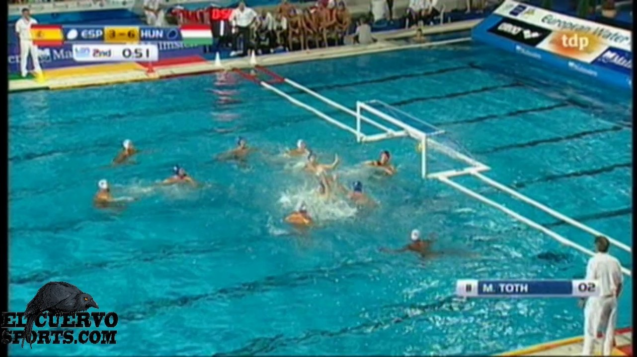 Spain 9 Hungary 12 European Champs Day 1 Budapest 15.7.14 water polo