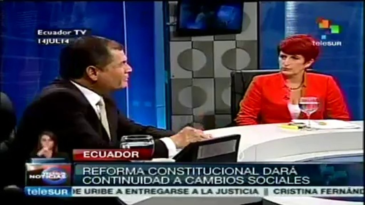 Reforma constitucional dará continuidad a cambios sociales: Correa