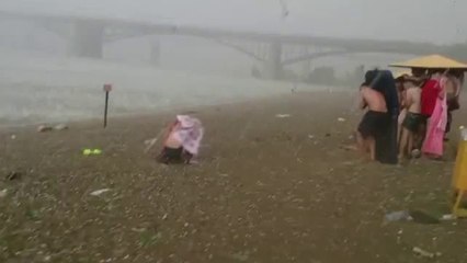A sudden hail storm in Novosibirsk