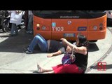 Napoli - La protesta dei dipendenti del Consorzio Bacino -2- (14.07.14)