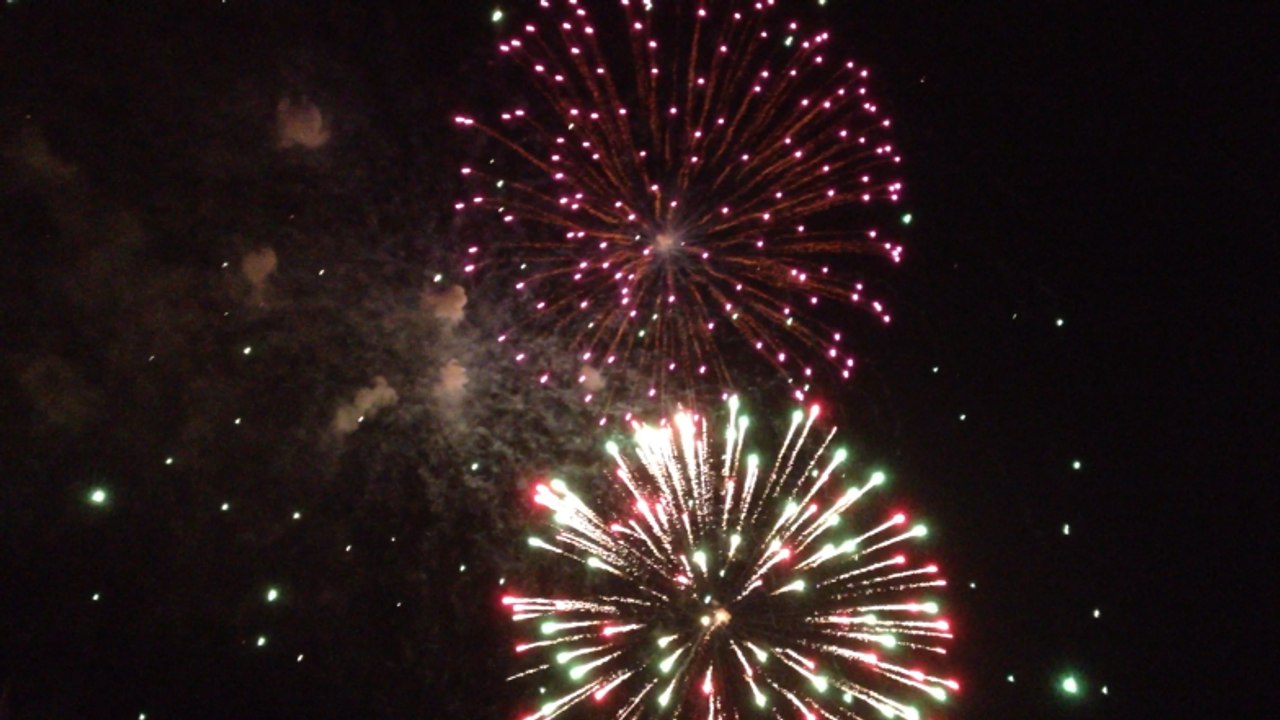 Le feu d'artifice à Cherbourg