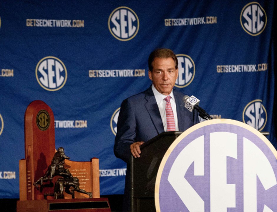 SEC Media Day 4: Saban, Alabama on the spot
