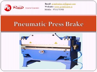 Press Brake machine Tools and Accessories manufacture at Ravi Industrial Corporation