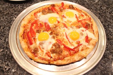BBQ Homemade Pizza with Eggs
